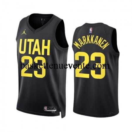 Maillot Basket Utah Jazz Lauri Markkanen 23 Nike 2022-23 Statement Edition Noir Swingman - Homme